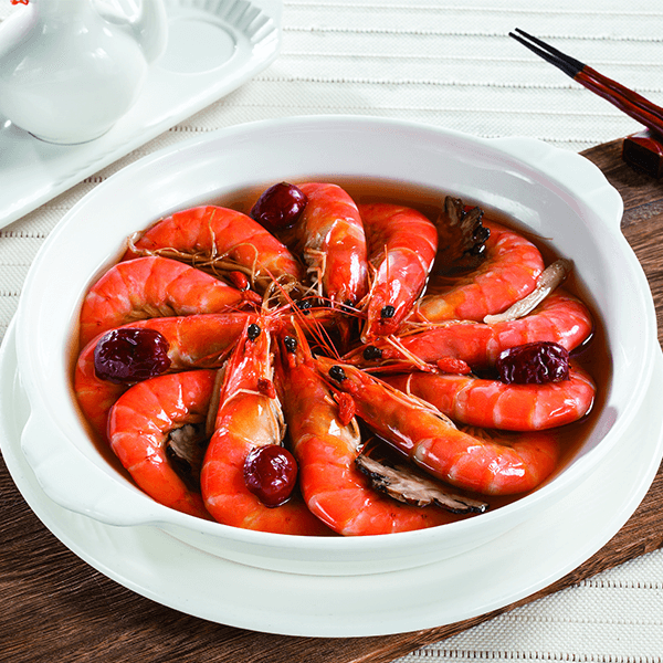 藥膳醉蝦Prawns Stewed in Wine and Medicine Herbs